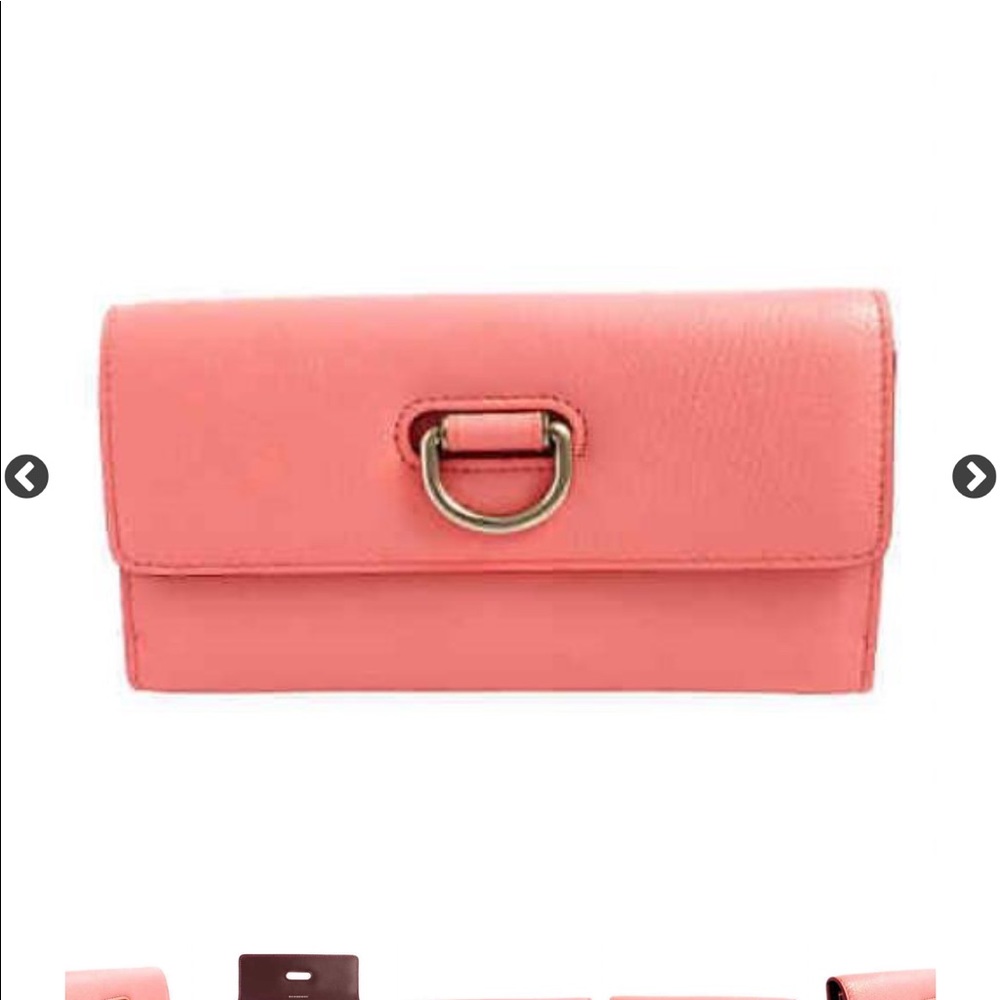 Like New Burberry D Ring Continental Long Wallet Pink - Picture 7 of 8